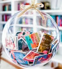 image of a clear ornament filled with tiny books