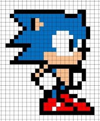 pixel art image of Sonic the hedgehog